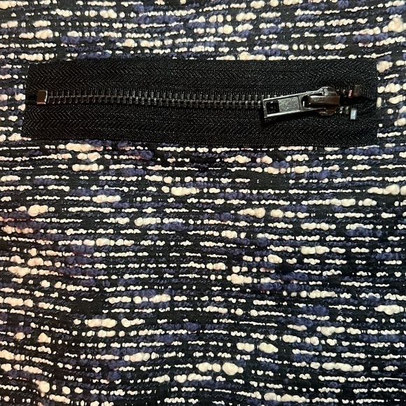 Forever21 tweed mini skirt size M full zipper down Asymmetrical - Picture 3 of 11